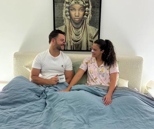 Couple Waking Up Fresh After Using Breathe Bundle